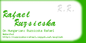 rafael ruzsicska business card